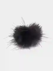 Черный помпоны из натуральной норки