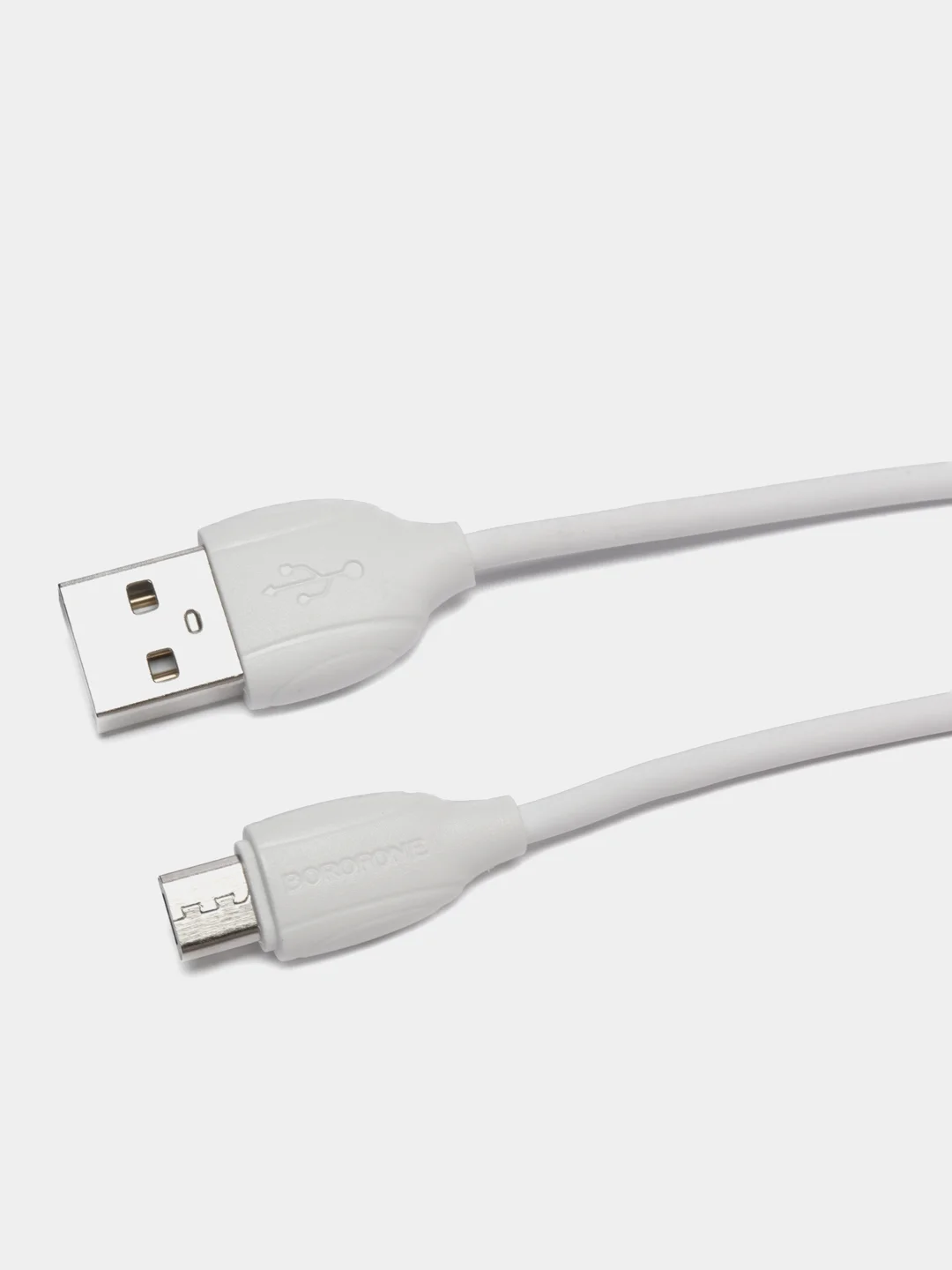 Белый кабель для зарядки и передачи данных Micro USB