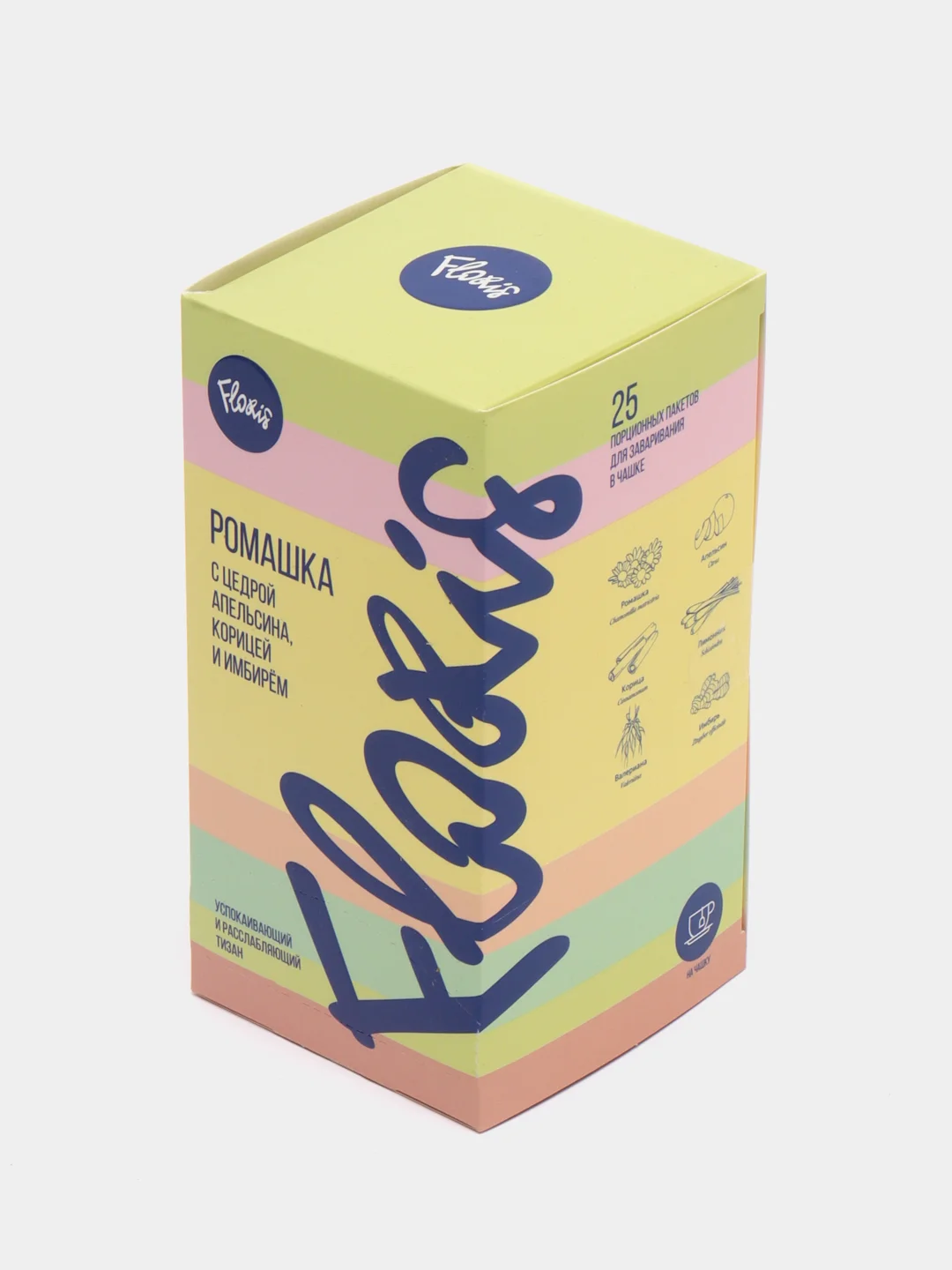Чайный напиток "Ромашка с цедрой апельсина, корицей и имбирем", ТМ Floris, 50 г