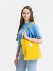 Желтый вельветовая сумка-шоппер, женская, на плечо