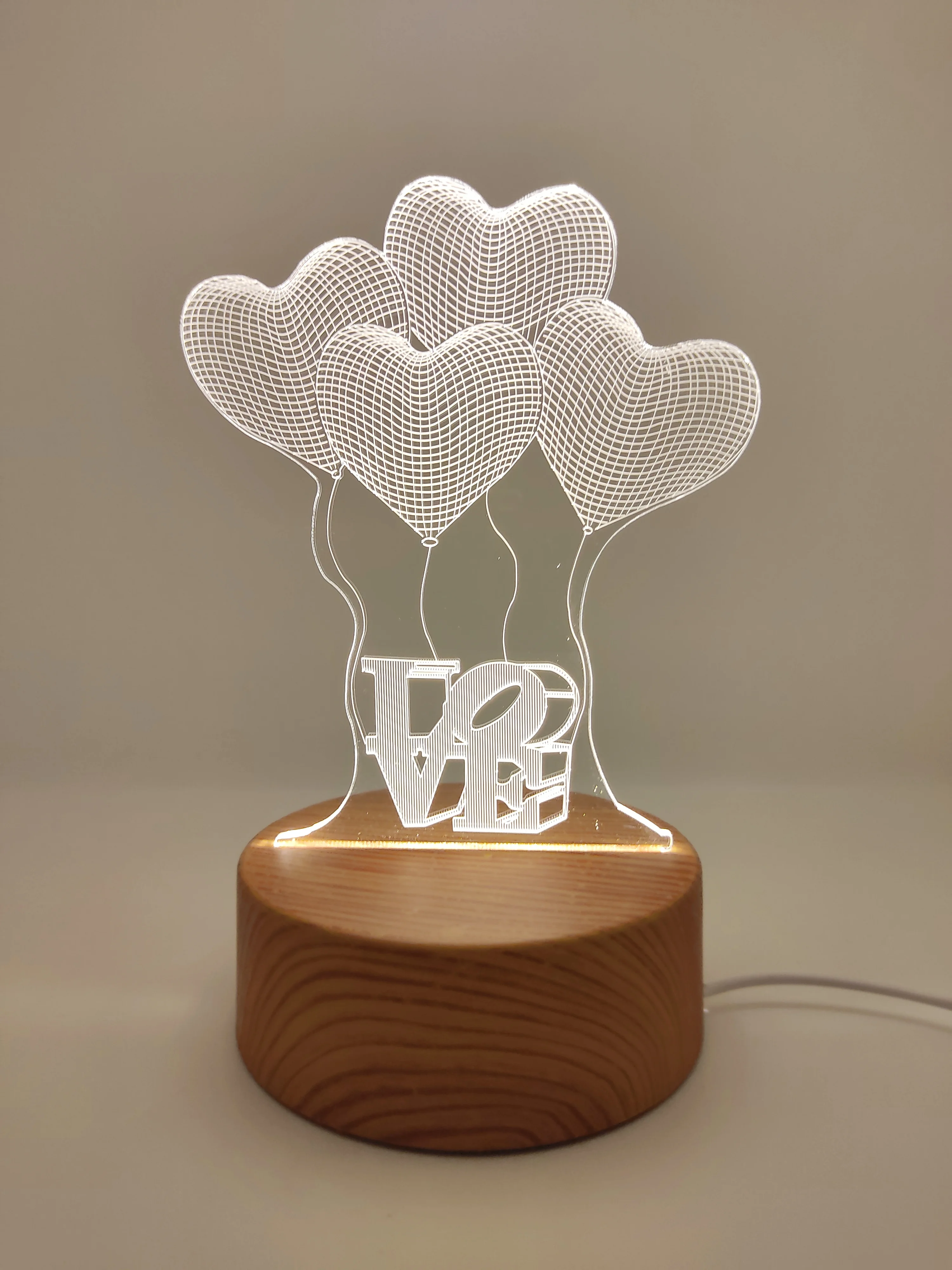 Светильник-ночник LED, 3D, 23 вида