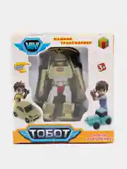 Алый игрушка-трансформер "Робот-Тобот"