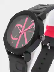 Розовый часы с кварцевым механизмом, унисекс
