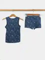 Индиго майка и трусы, хлопок. Комплект нижнего белья для мальчика Elita Eldana Kids
