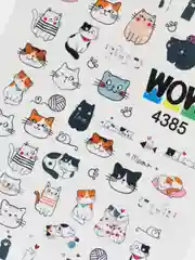 Наклейки для ногтей, слайдеры для маникюра и педикюра "Котики"