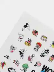 Наклейки для ногтей, слайдеры для маникюра и педикюра. С принтом девушек и еды