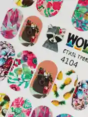 Наклейки для ногтей, слайдеры для маникюра и педикюра "Тропики"