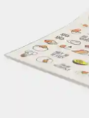 Наклейки для ногтей, слайдеры для маникюра и педикюра "Гудетама - ленивый желток "