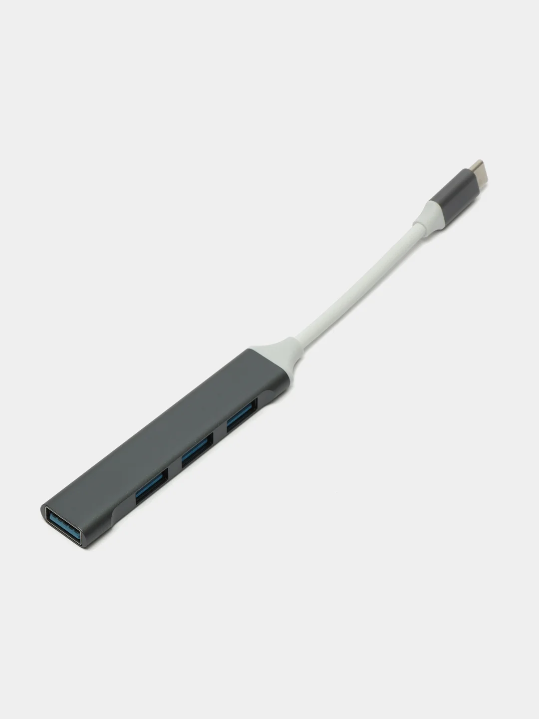 Тёмно-серый хаб концентратор USB Hub 3.0, Type-C