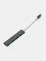 Тёмно-серый хаб концентратор USB Hub 3.0, Type-C