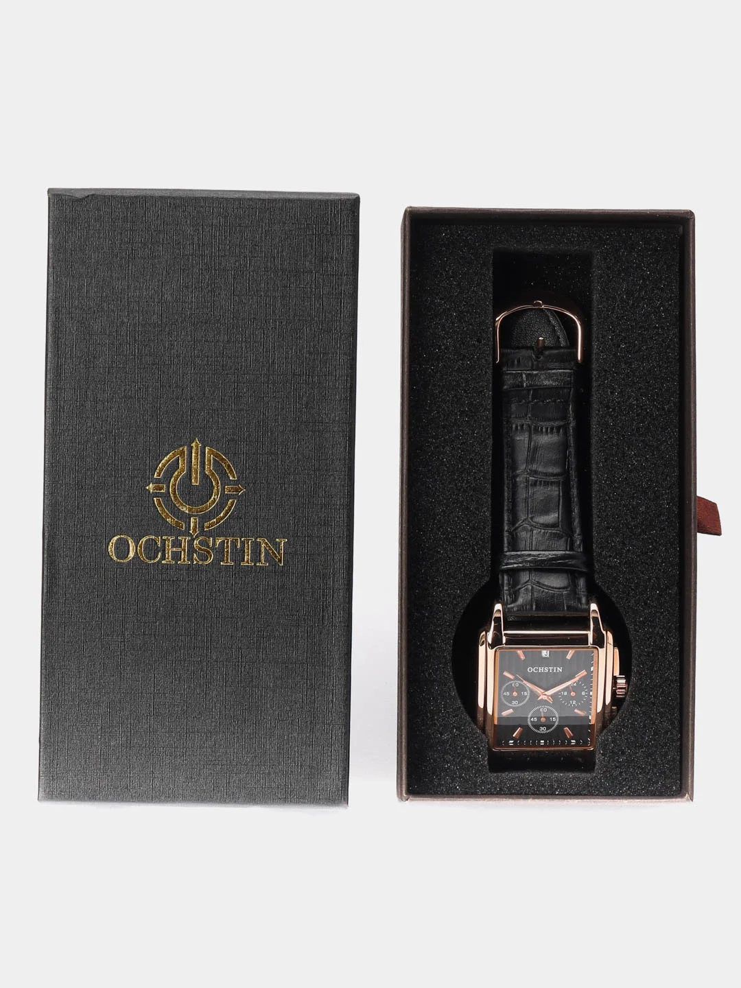 Бронзовый мужские наручные часы Ochstin 6063 с хронографом в подарочной упаковке