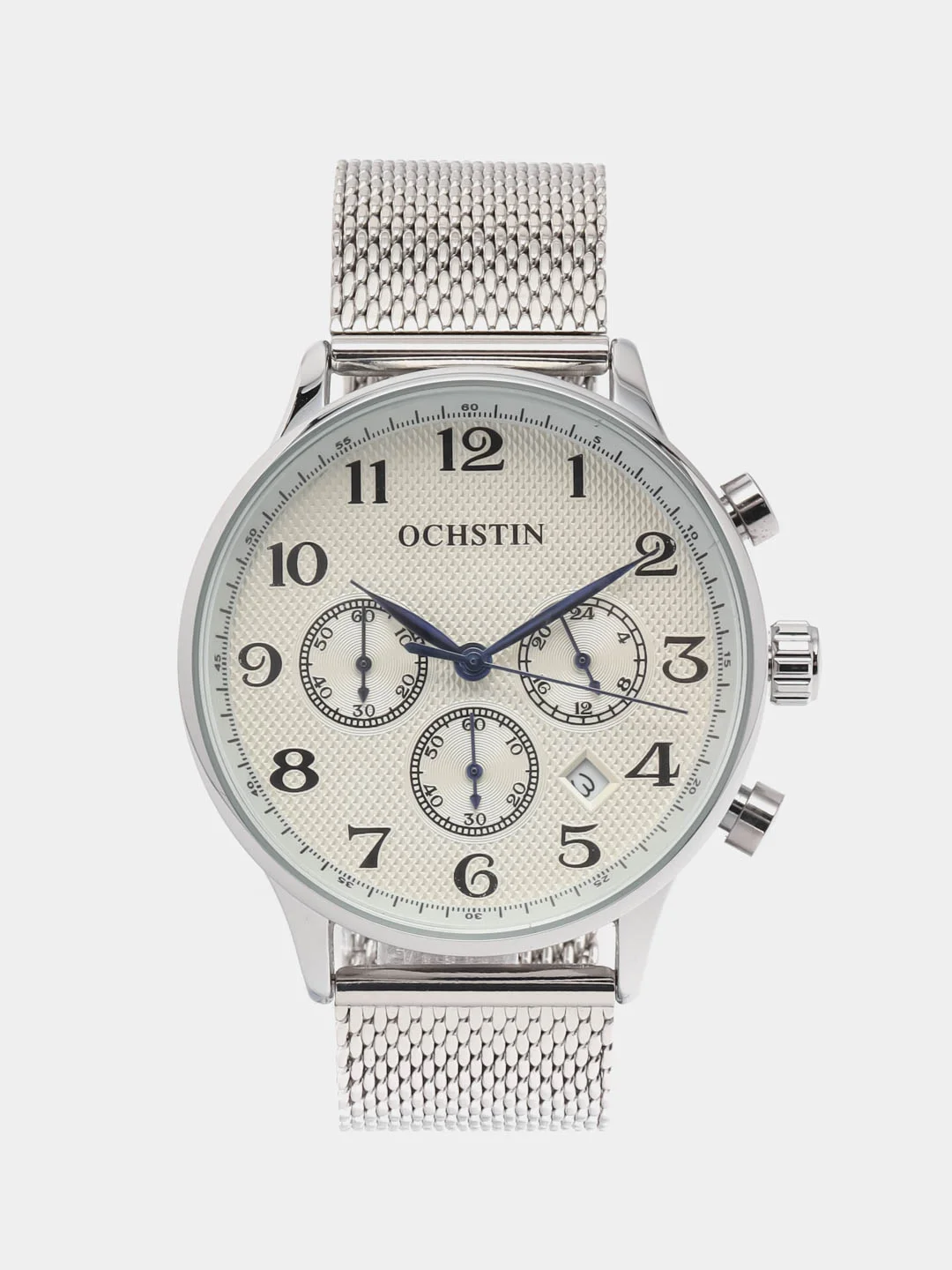 Серебряный мужские наручные часы Ochstin 6050D с хронографом в подарочной упаковке