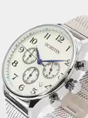 Серебряный мужские наручные часы Ochstin 6050D с хронографом в подарочной упаковке
