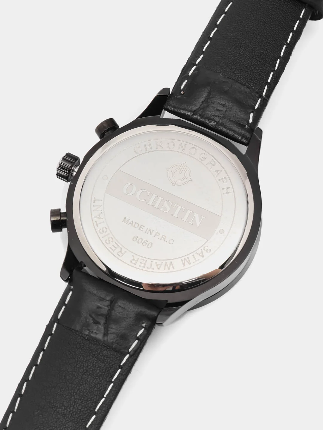 Серебряный мужские наручные часы Ochstin 6050A с хронографом в подарочной упаковке