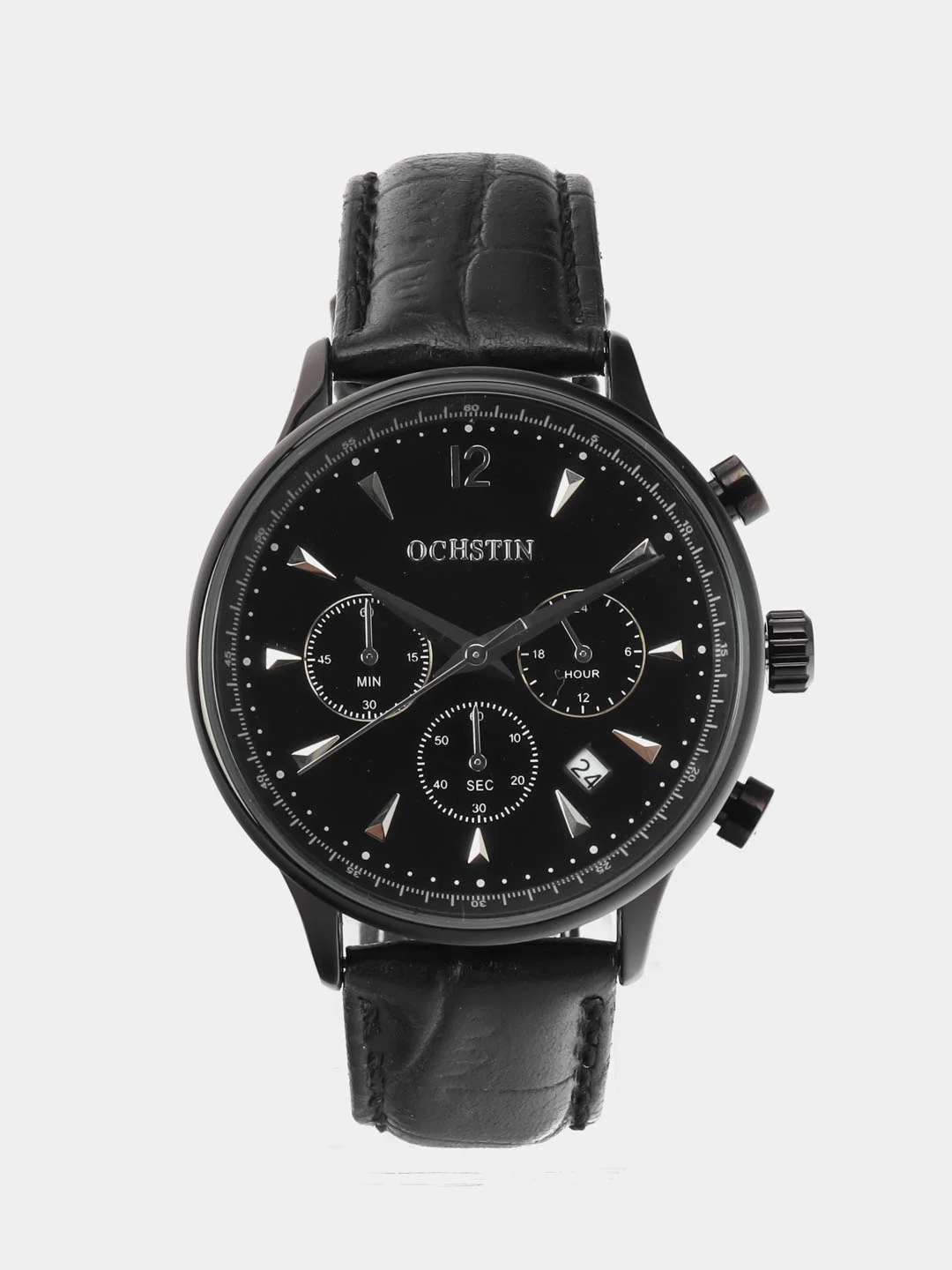 Черный мужские наручные часы Ochstin 6050A с хронографом в подарочной упаковке