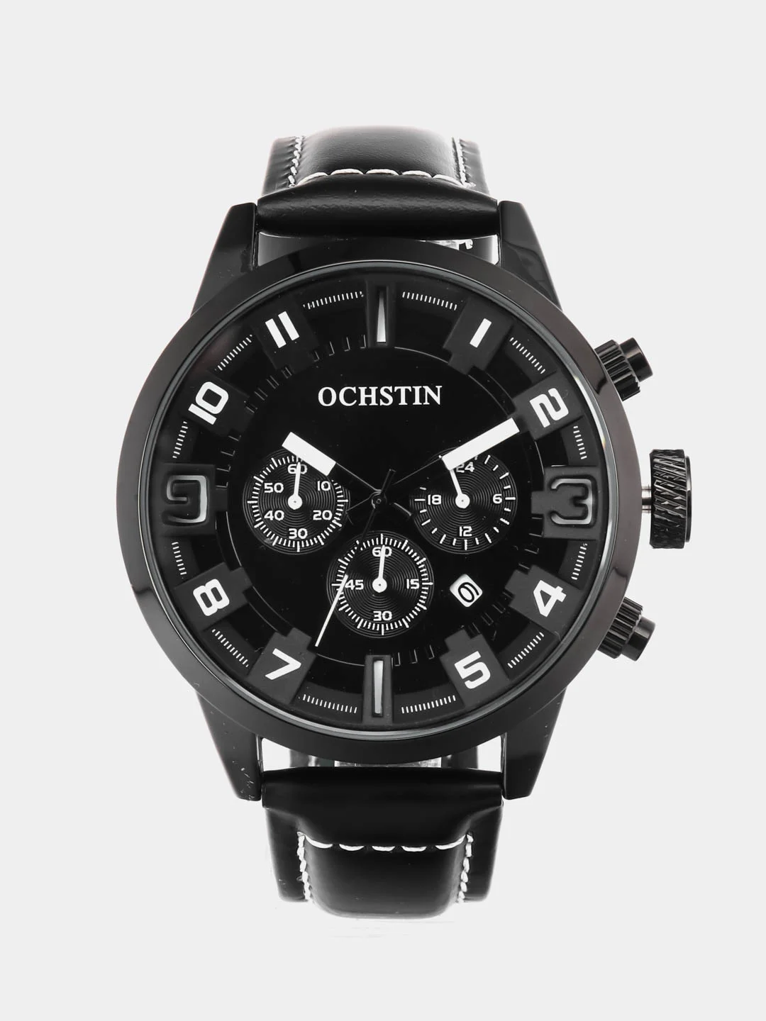 Черный мужские наручные часы Ochstin 6049A с хронографом в подарочной упаковке