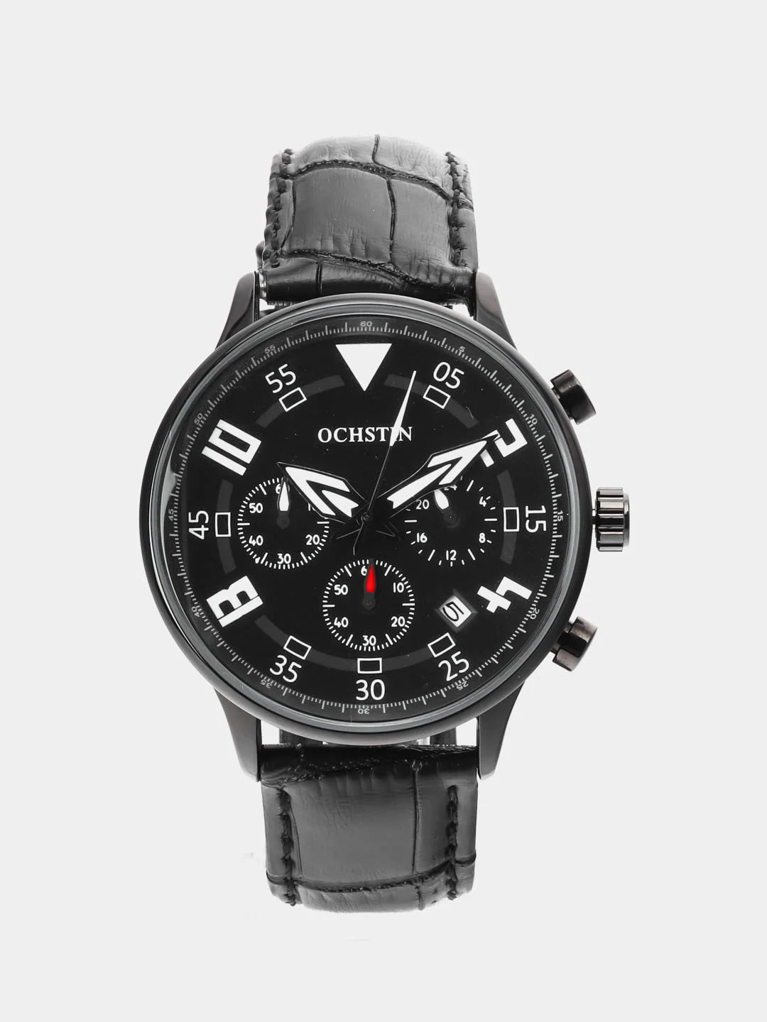 Черный мужские наручные часы Ochstin 6050B с хронографом в подарочной упаковке