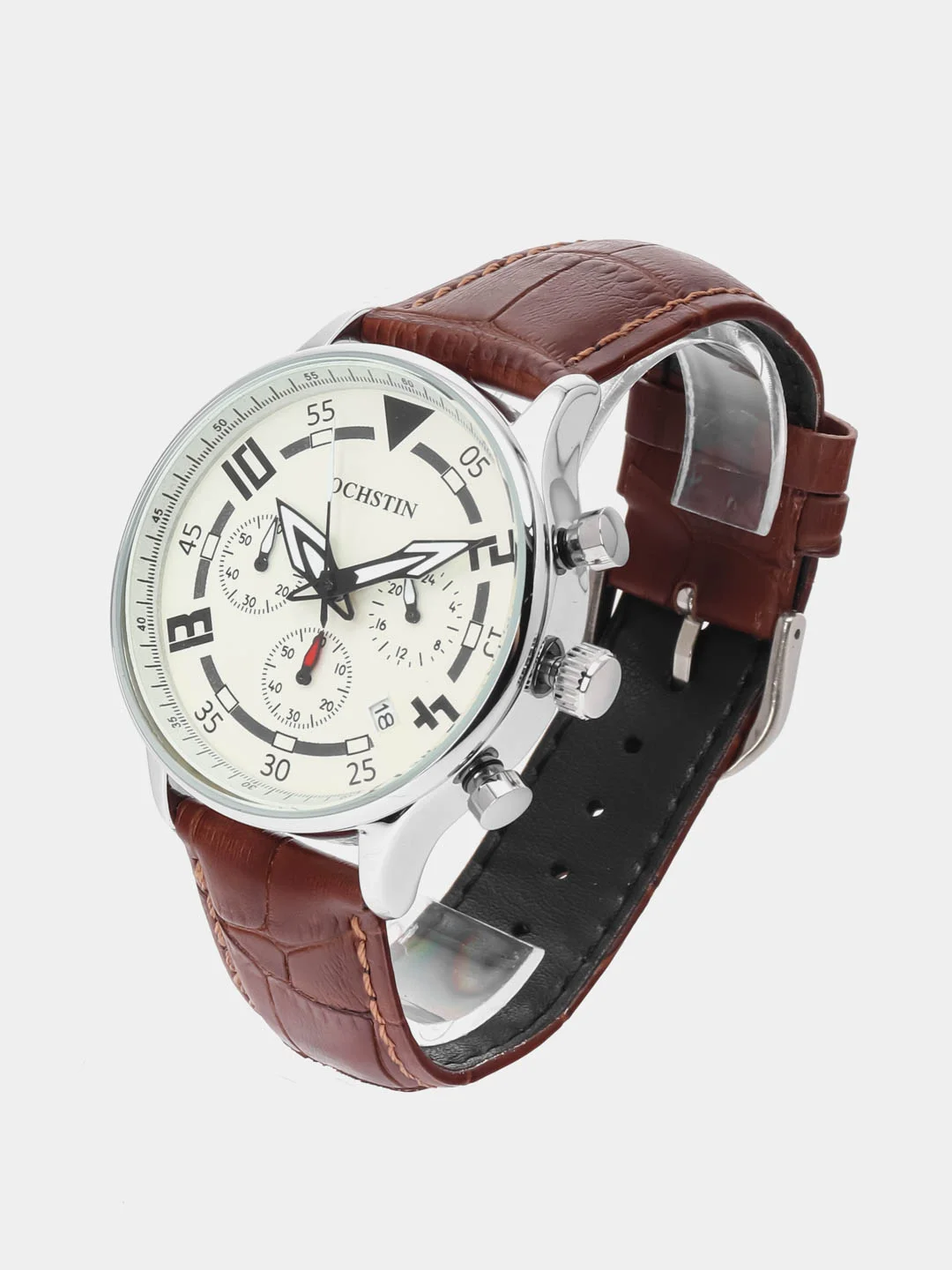 Коричневый мужские наручные часы Ochstin 6050B с хронографом в подарочной упаковке
