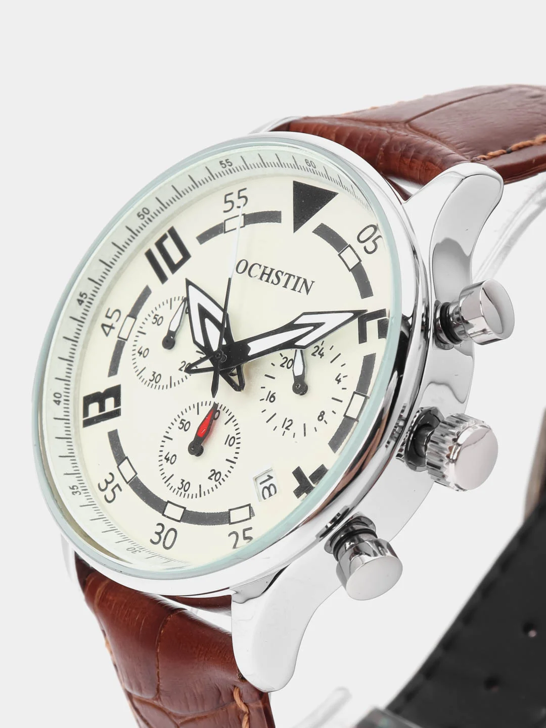 Коричневый мужские наручные часы Ochstin 6050B с хронографом в подарочной упаковке