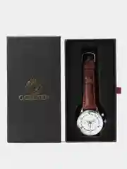 Коричневый мужские наручные часы Ochstin 6050B с хронографом в подарочной упаковке