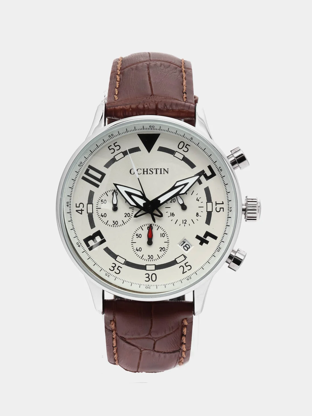 Коричневый мужские наручные часы Ochstin 6050B с хронографом в подарочной упаковке