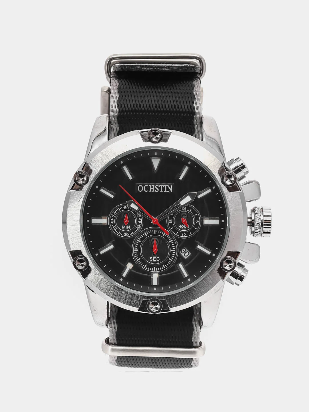 Серебряный мужские наручные часы Ochstin 7075C с хронографом в подарочной упаковке