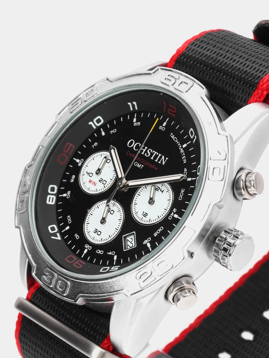 Красный мужские наручные часы Ochstin 7116B с хронографом в подарочной упаковке