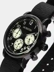 Черный мужские наручные часы Ochstin 6081A с хронографом в подарочной упаковке