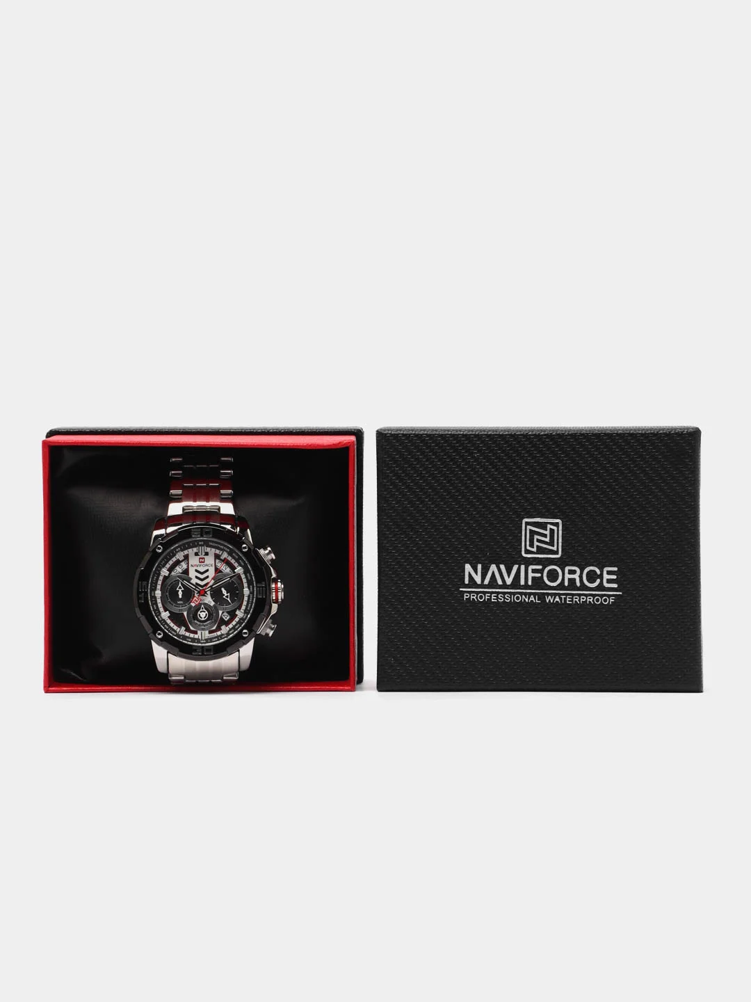 Коричневый мужские наручные часы Naviforce NF9175 с хронографом, в подарочной упаковке