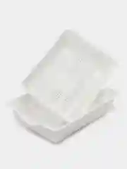 Белый лоток с сеткой для кошек