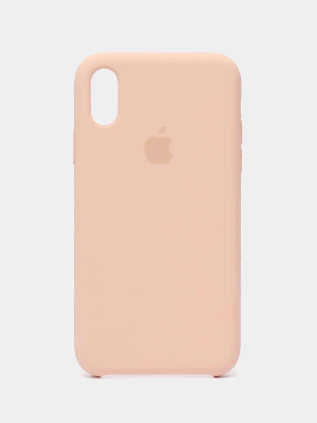Бежевый меланж чехол Silicone Case для iPhone XR, с открытым низом