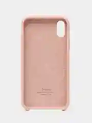 Бежевый меланж чехол Silicone Case для iPhone XR, с открытым низом