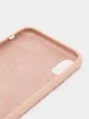Бежевый меланж чехол Silicone Case для iPhone XR, с открытым низом
