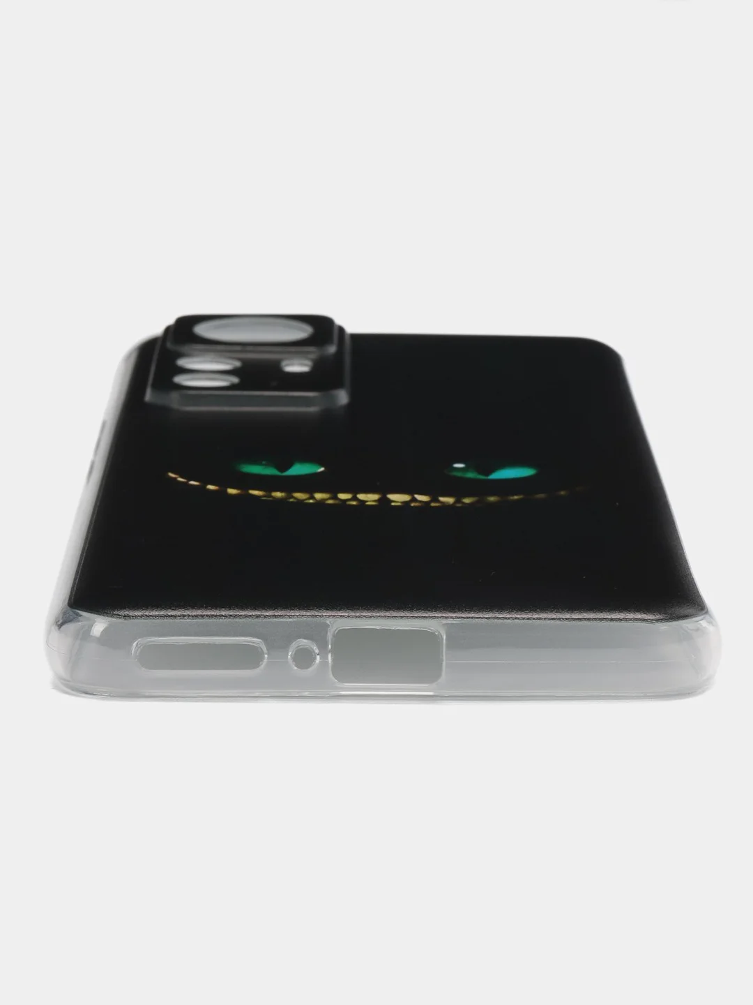 Черный силиконовый чехол для Xiaomi 12T Pro / Сяоми 12Т Про прозрачный, с рисунком, защита камеры