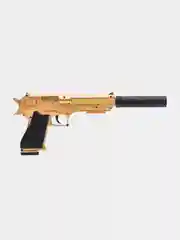 Горчичный пистолет игрушечный Desert Eagle с глушителем, дигл оружие, подарок на 23 февраля