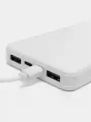Белый power bank, внешний аккумулятор, с быстрой зарядкой TOPK, 10000 mAh