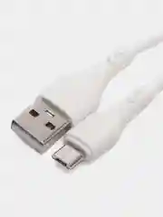 Белый кабель силиконовый Micro-USB
