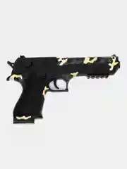 Зелёный хаки пистолет игрушечный Desert Eagle с глушителем, дигл оружие, подарок на 23 февраля