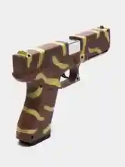 Хаки пистолет игрушечный перезаряжаемый Glock с глушителем, оружие, подарок на 23 февраля