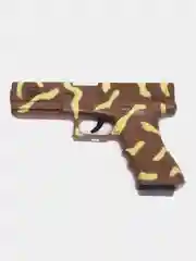 Хаки пистолет игрушечный перезаряжаемый Glock с глушителем, оружие, подарок на 23 февраля