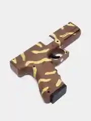Хаки пистолет игрушечный перезаряжаемый Glock с глушителем, оружие, подарок на 23 февраля