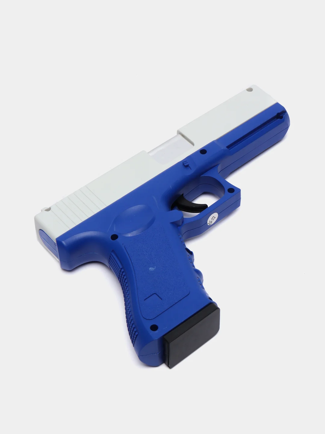 Синий пистолет игрушечный перезаряжаемый Glock с глушителем, оружие, подарок на 23 февраля