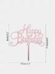 Конфетный топпер для украшения торта "Happy birthday", круг