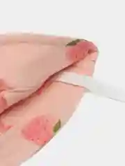 Коралловый меланж панама летняя солнцезащитная  /пляжная/ детская/ из муслина для девочки /для малышей "Posh Detki"