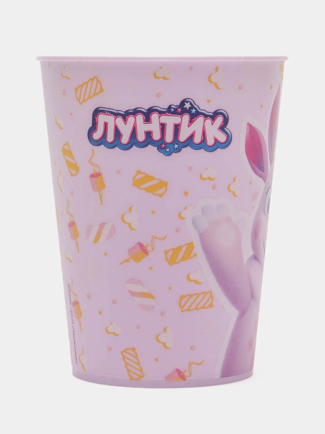 Сиреневый стакан "Лунтик"