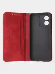 Красный чехол-книжка GQ для Honor X5 (4G) из высококачественной искусственной кожи
