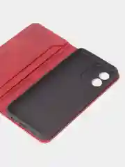 Красный чехол-книжка GQ для Honor X5 (4G) из высококачественной искусственной кожи
