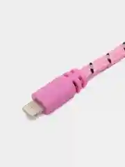 Розовый кабель Lightning, в оплетке