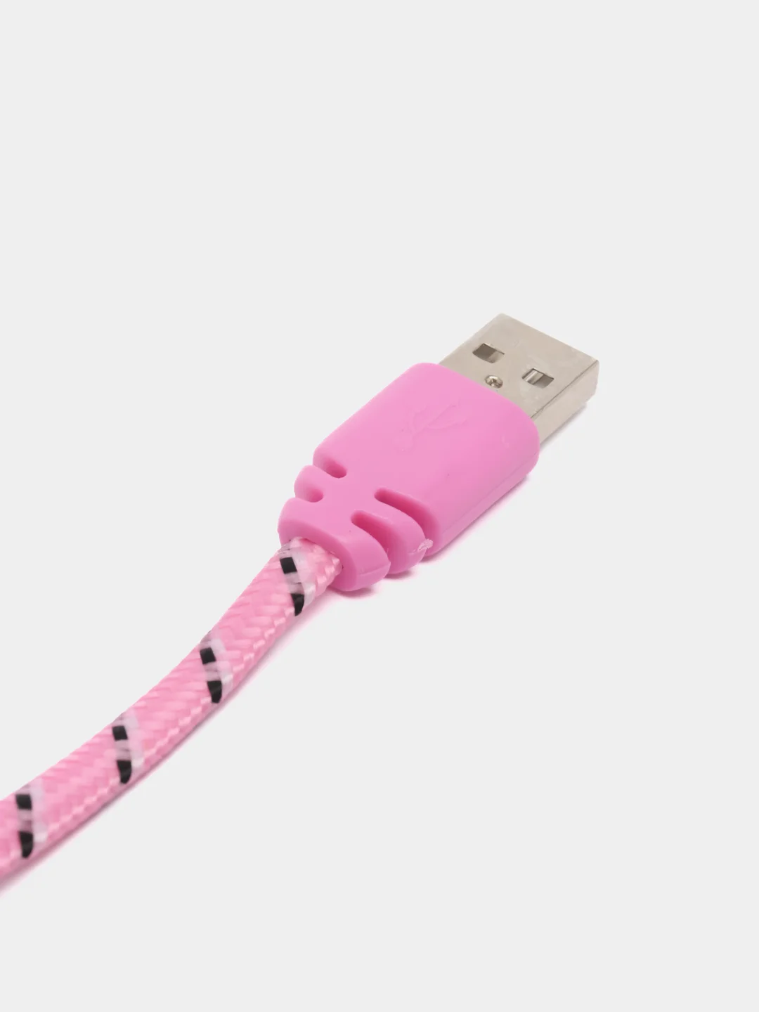 Розовый кабель Lightning, в оплетке