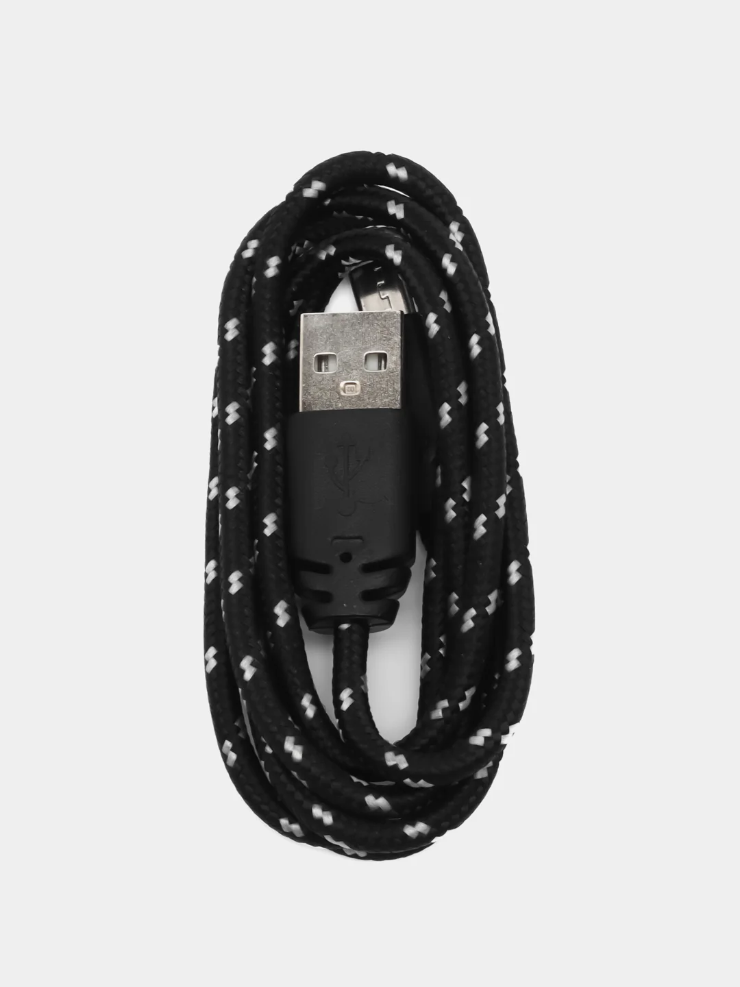 Черный кабель Micro USB в оплетке